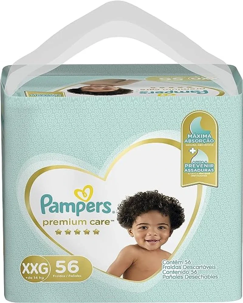 Fralda Pampers Premium Care Topíssima XG 120 Unidades — Pampers | Farmácia Resyla