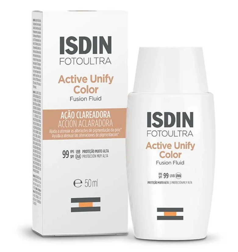 Isdin clareador FotoUltra Active Unify Fusion Fluid Color FPS99 50ml — Isdin | Farmácia Resyla