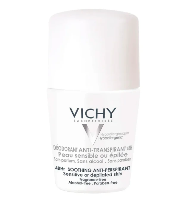 Desodorante Antitranspirante Roll-On Vichy Peles Sensíveis ou Depiladas 48h 50ml — Vichy | Farmácia Resyla