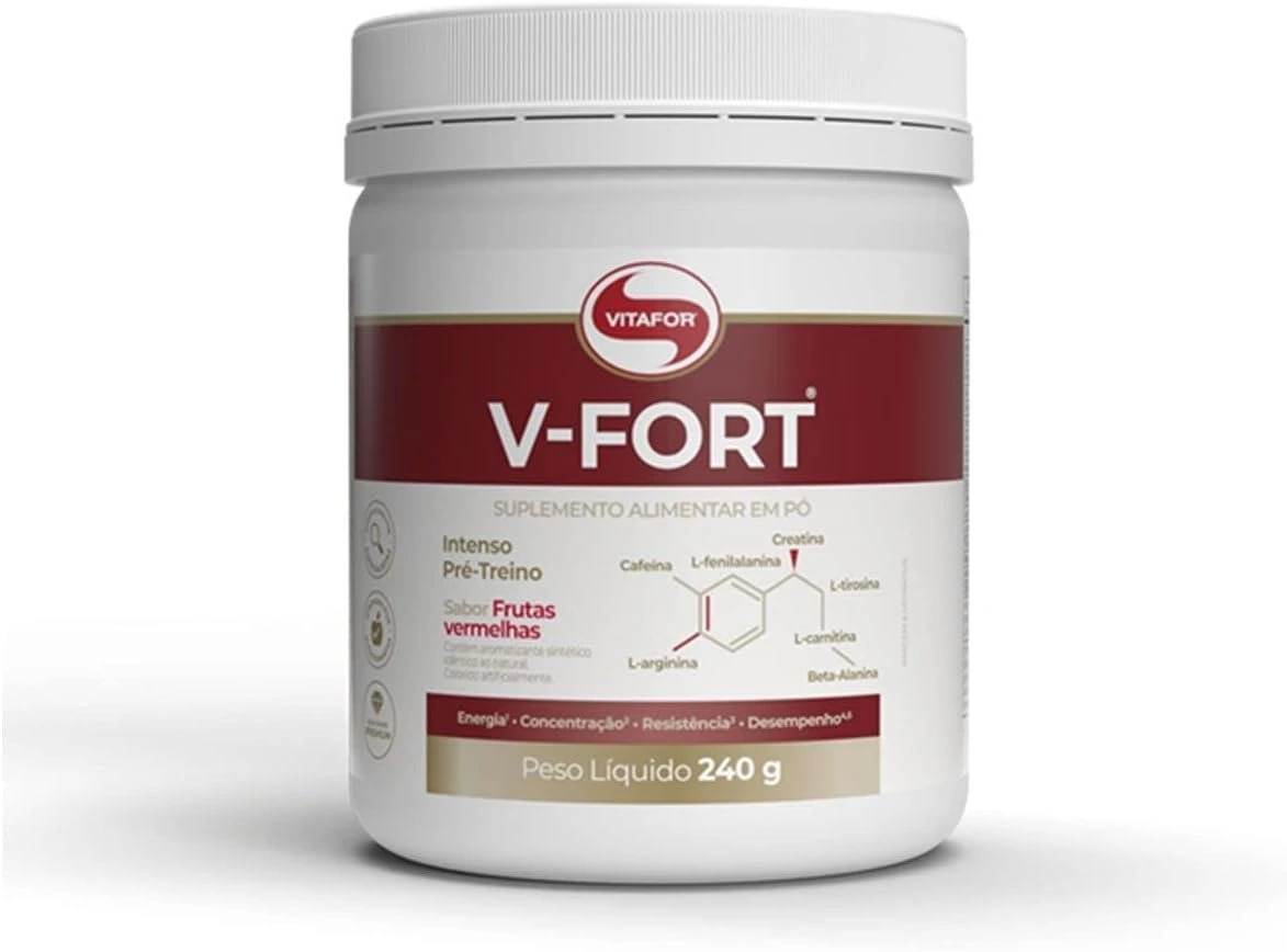 Vitafor – V-Fort – 240g – Frutas Vermelhas — Vitafor | Farmácia Resyla