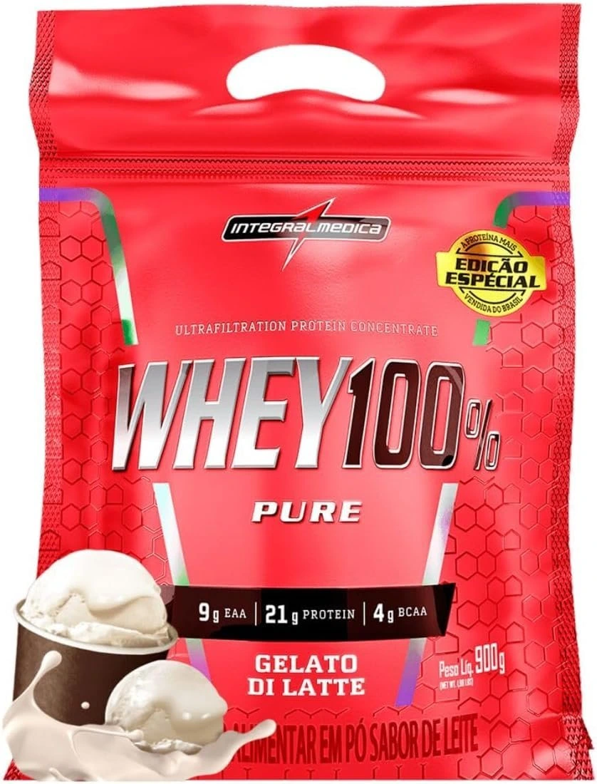 WHEY 100% PURE GELATO DI LATTE 900G POUCH — | Farmácia Resyla