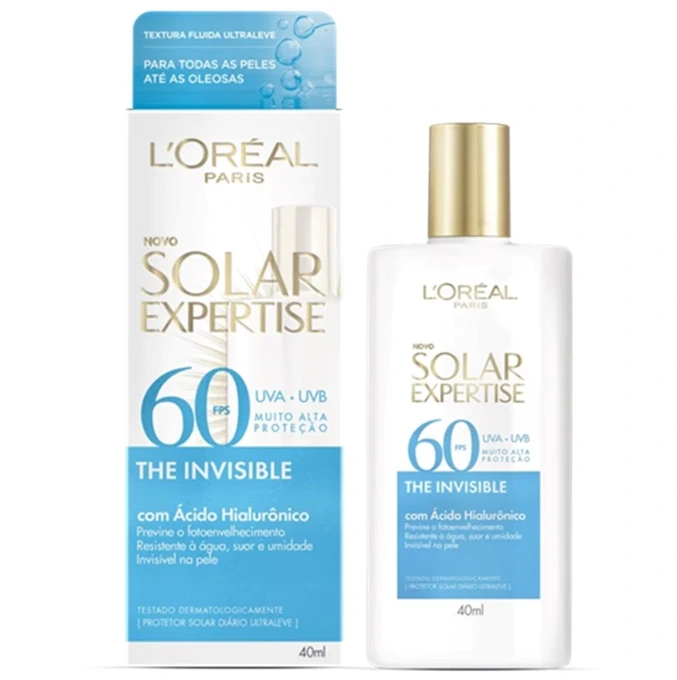 Protetor Solar Facial L’oréal Paris Fps 60 Solar Expertise The Invisible 40ml — | Farmácia Resyla