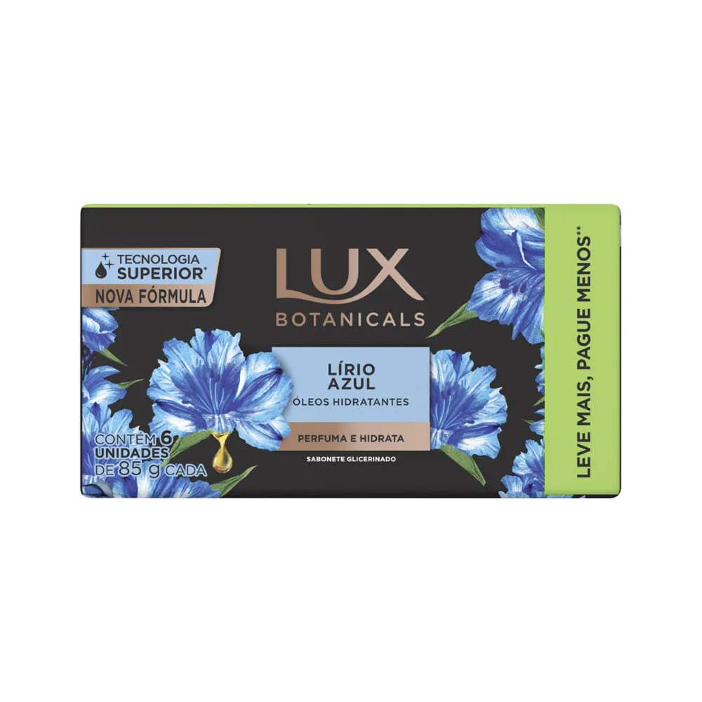 Pack Sabonete Em Barra Lux Botanicals Lirio Azul Com 6 Unidades De 85gr — Lux | Farmácia Resyla