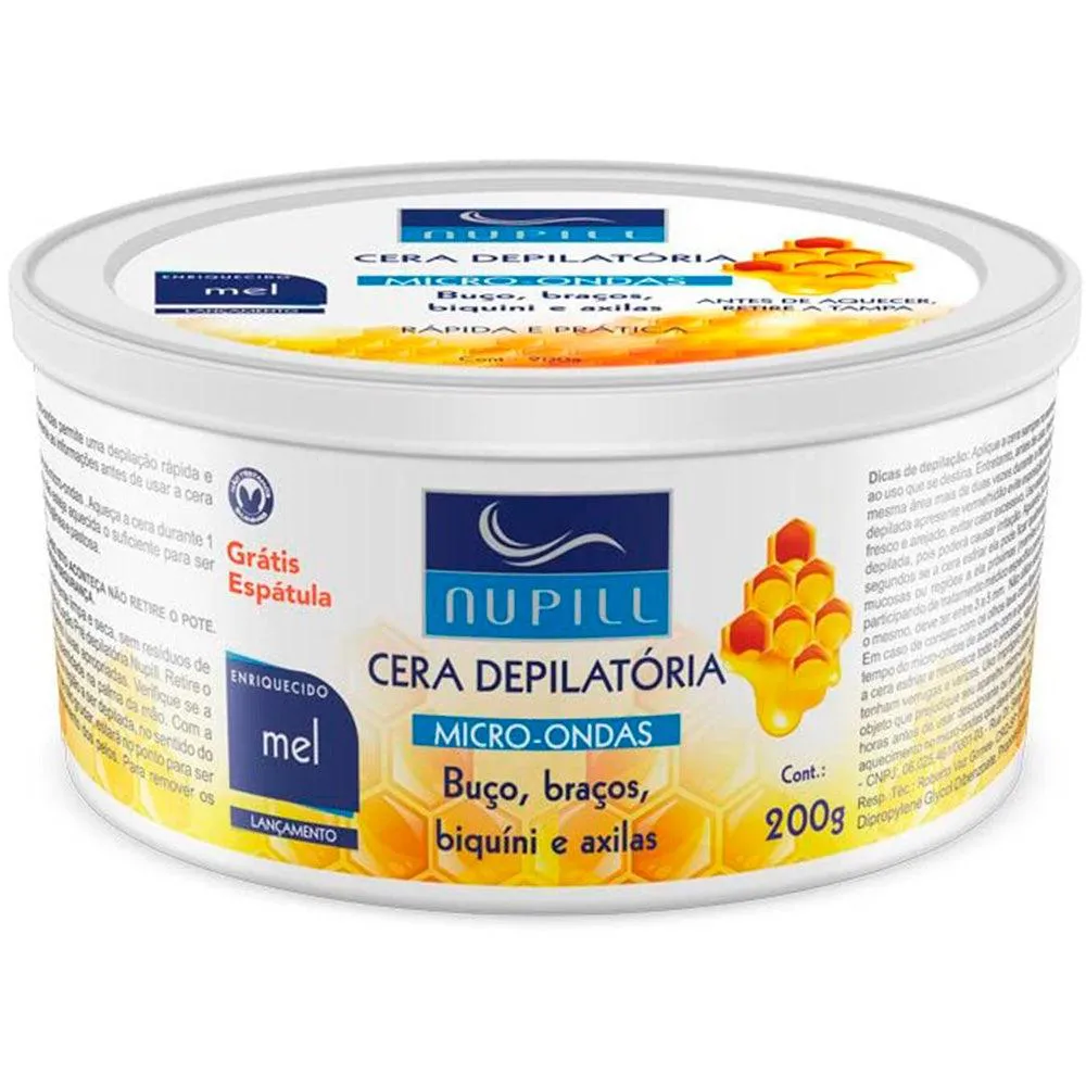Cera de Microondas Nupill Mel 200g — | Farmácia Resyla