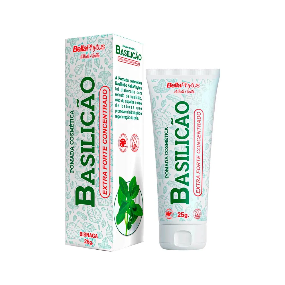 Pomada Cosmetica Basilicao 25gr Extra Forte Concentrado — | Farmácia Resyla