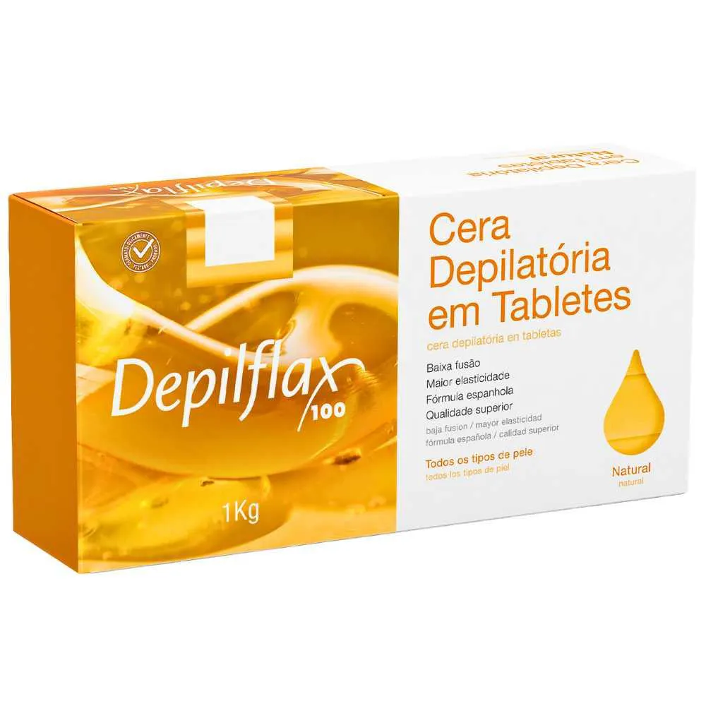 Cera Quente Depilatória Depilflax Natural 1kg — | Farmácia Resyla