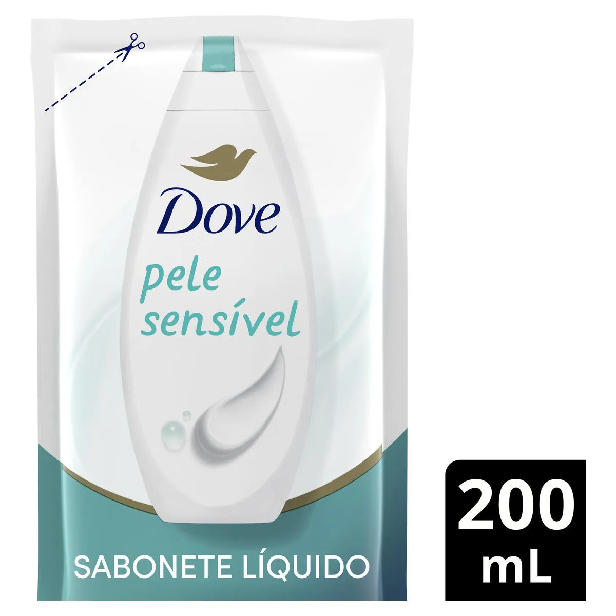 Refil Sabonete Líquido Dove Pele Sensível com Glicerina 200ml — Dove | Farmácia Resyla