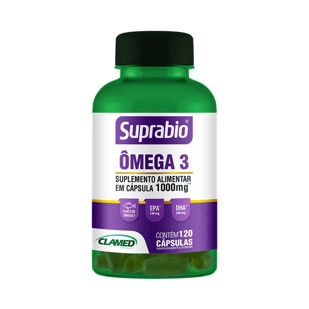 Suplemento Alimentar Suprabio Ômega 3 120 Cápsulas — | Farmácia Resyla