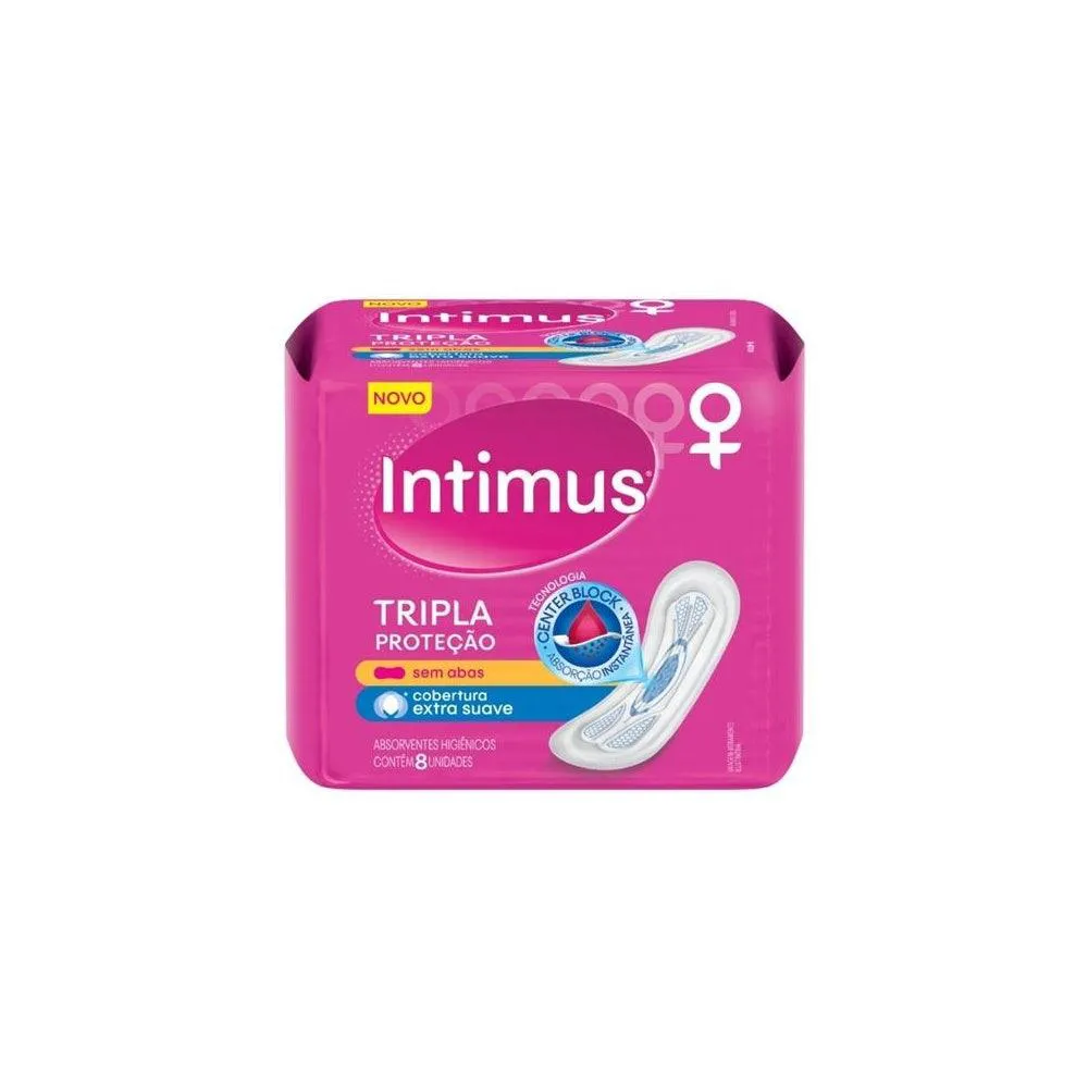 Absorvente Intimus sem Abas Tripla Proteção Suave C/8un — Intimus | Farmácia Resyla