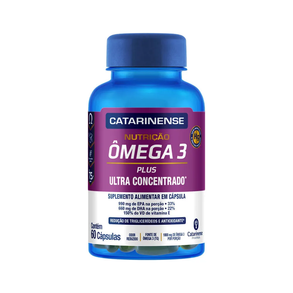 Suplemento Alimentar Omega 3 Plus 1800mg Catarinense Com 60 Capsulas — | Farmácia Resyla