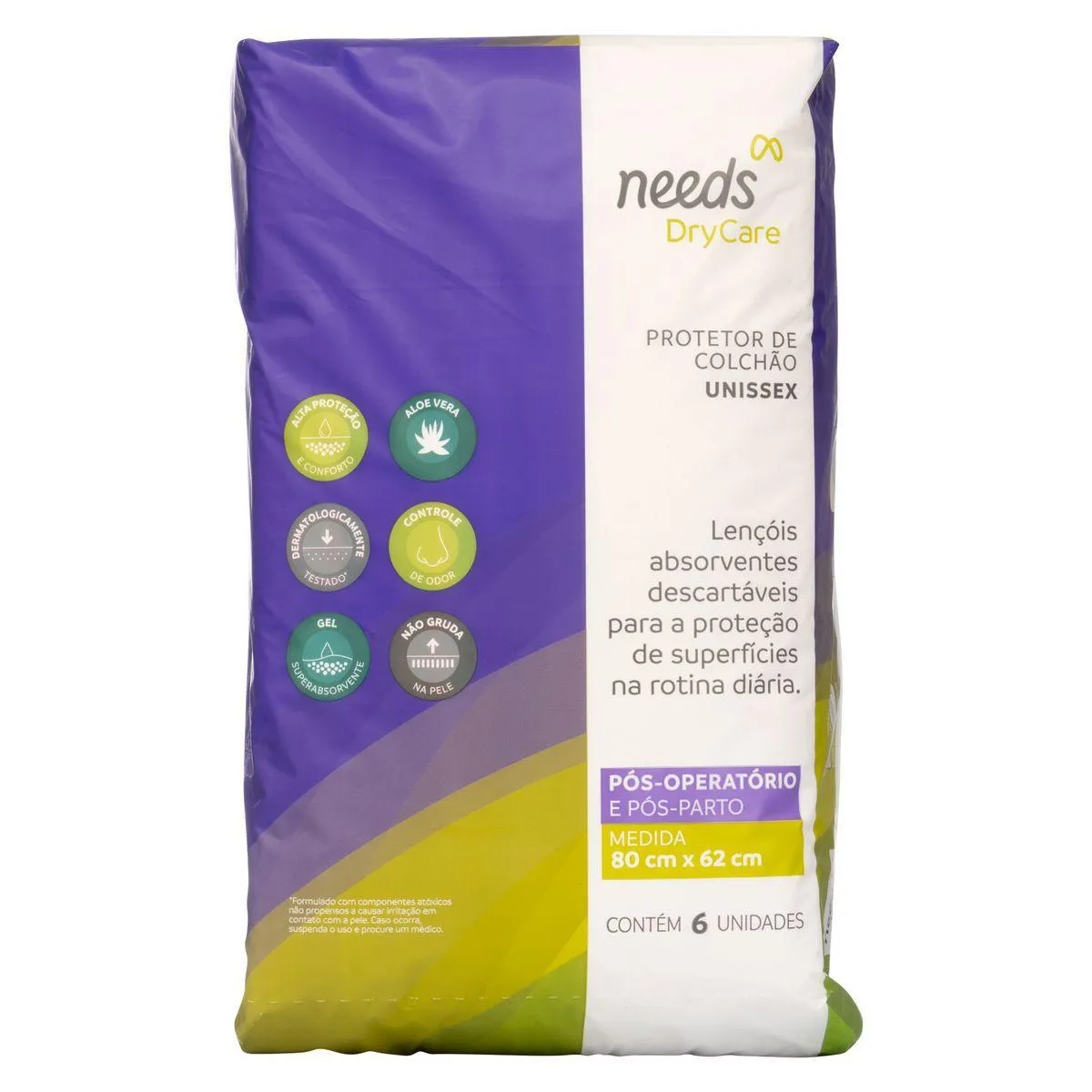 Protetor para Colchão Descartável Unissex Needs 82x62cm 6 unidades — Needs | Farmácia Resyla