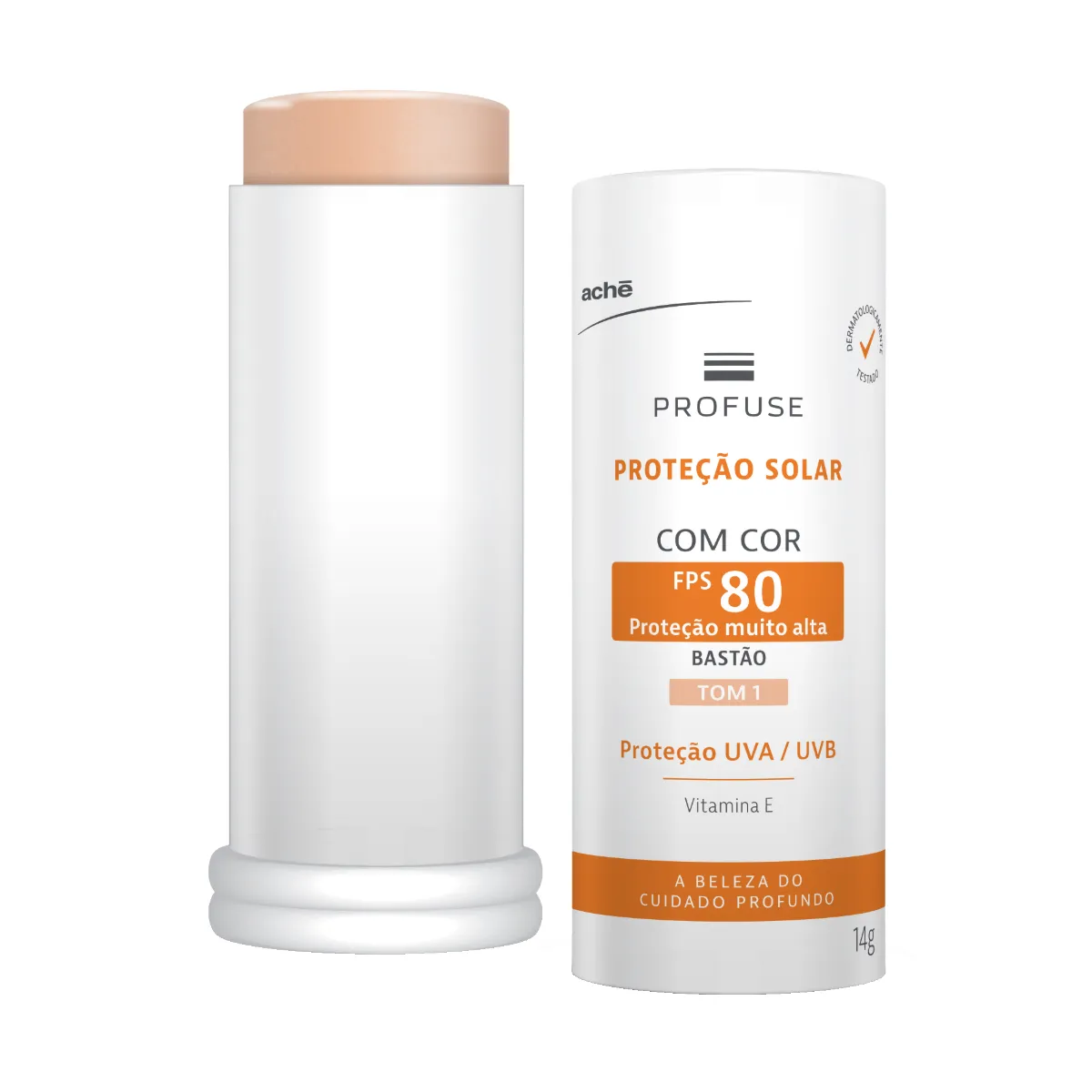 Protetor Solar Facial em Bastão Profuse FPS 80 Tom 1 14g — | Farmácia Resyla