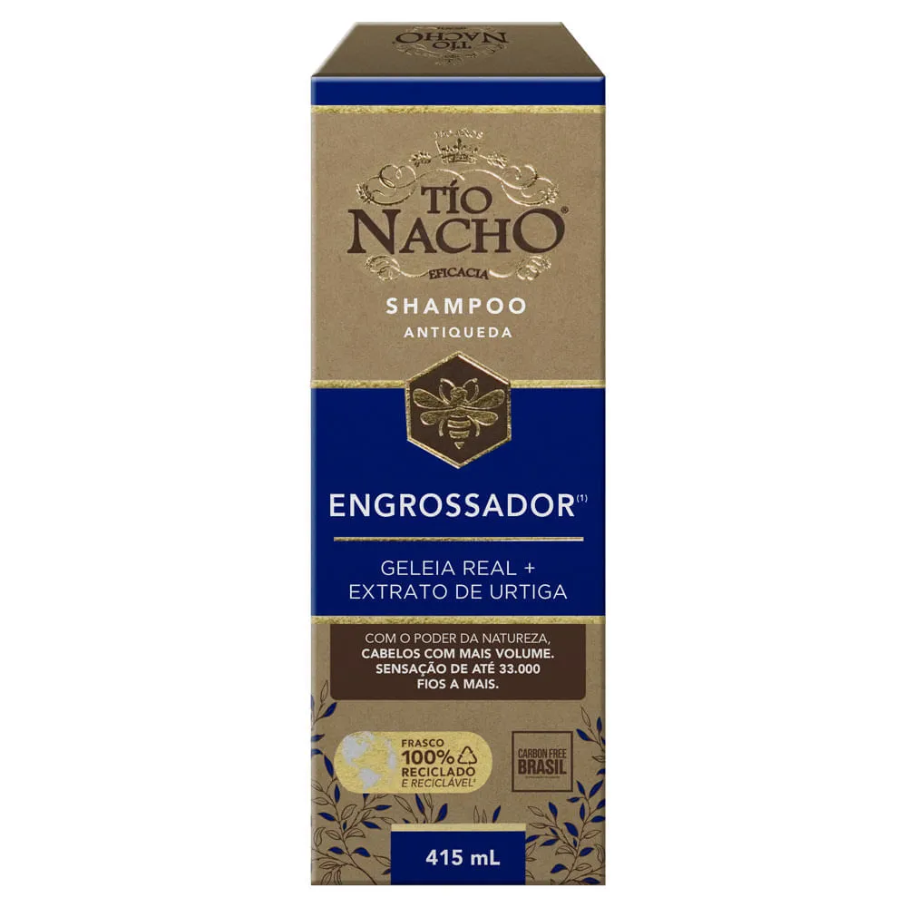 Shampoo Antiqueda Engrossador Geleia Real E Extrato De Urtiga Tío Nacho 415ml — | Farmácia Resyla