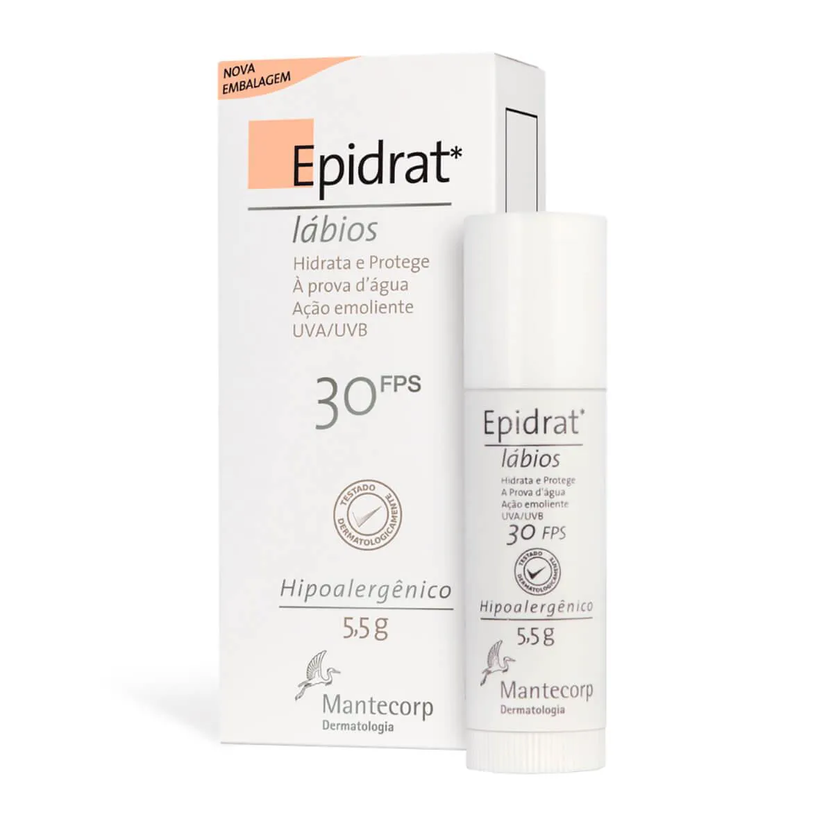 Hidratante Labial Epidrat Lábios Mantecorp FPS 30 com 5,5g — Mantecorp | Farmácia Resyla