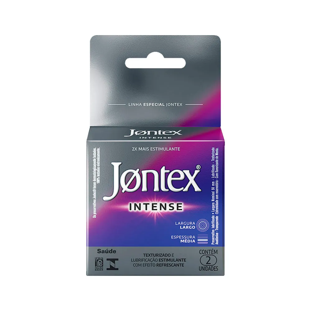 Preservativo Jontex Intense Com 2 Unidades — | Farmácia Resyla