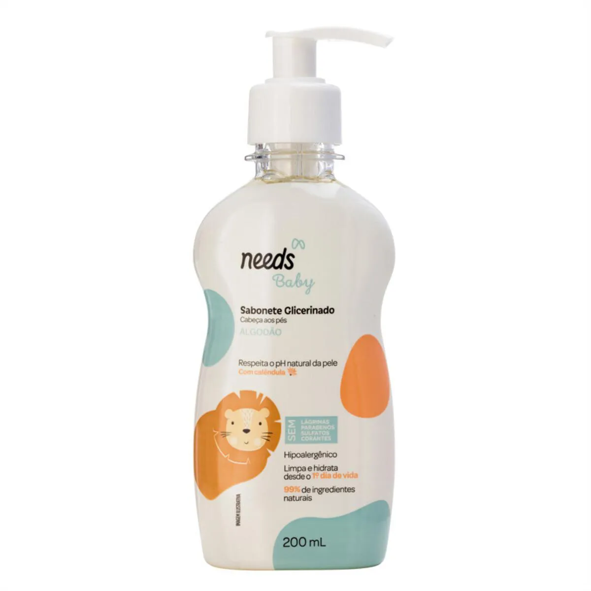 Sabonete de Glicerina Líquido Needs Baby Algodão 200ml — Needs | Farmácia Resyla