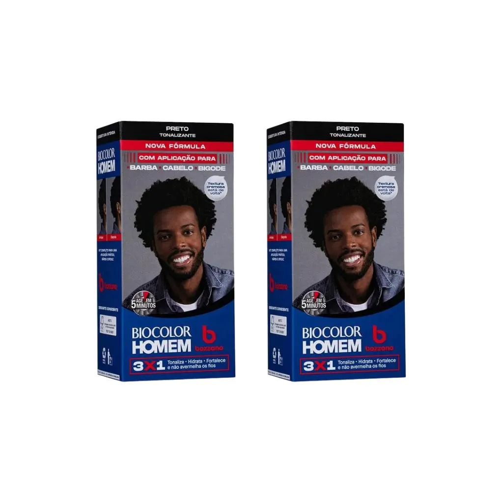 Coloraçao Biocolor Homem Bozzano Preto - Kit C / 2un — Biocolor | Farmácia Resyla