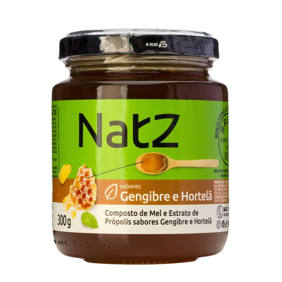 Composto de Mel e Própolis Natz Gengibre e Hortelã 300g — Natz | Farmácia Resyla