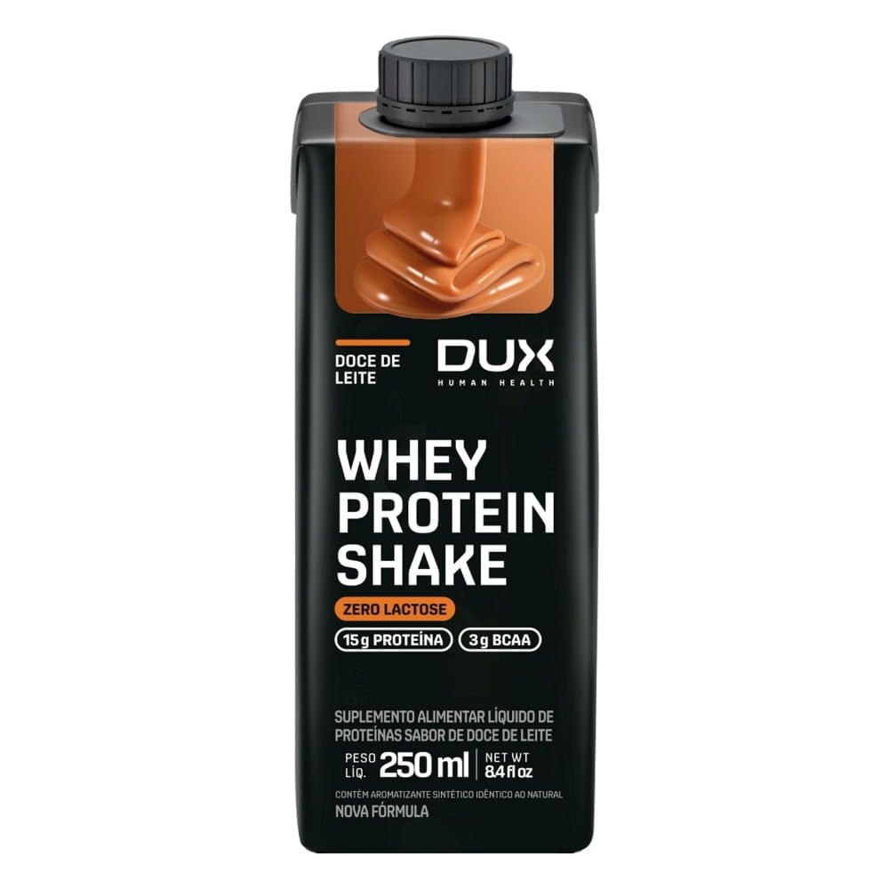 Dux Whey Protein Shake 15g Doce De Leite 250ml — | Farmácia Resyla