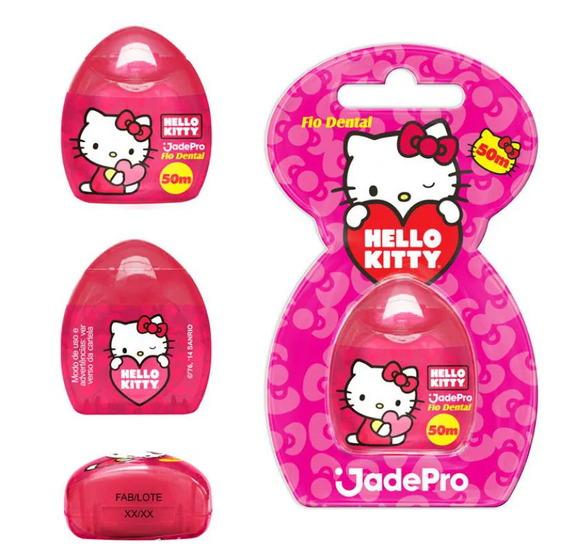 Fio Dental Jadepro Hello Kitty 50 Metros — | Farmácia Resyla