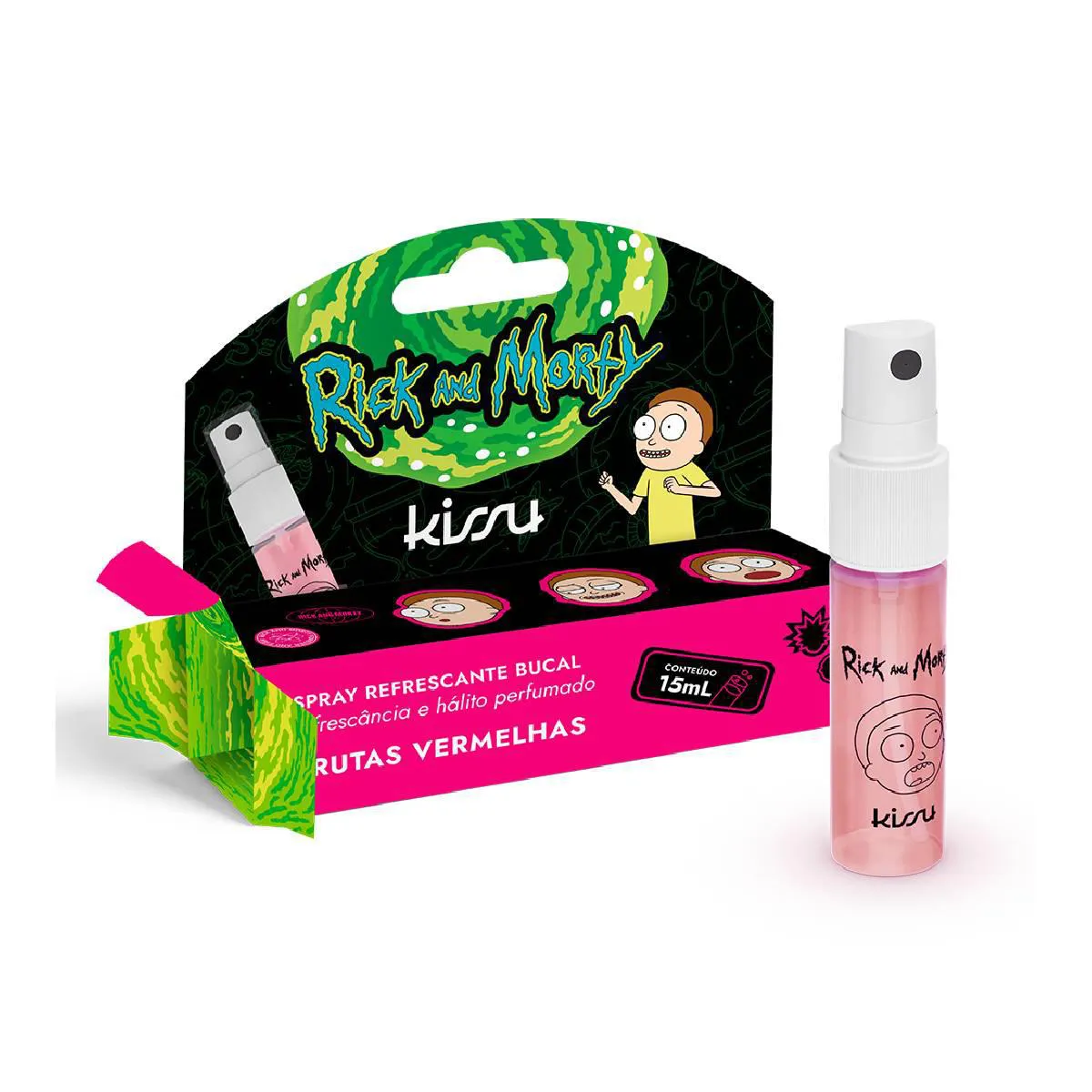 Spray Bucal Kissu Rick And Morty Frutas Vermelhas 15ml — | Farmácia Resyla