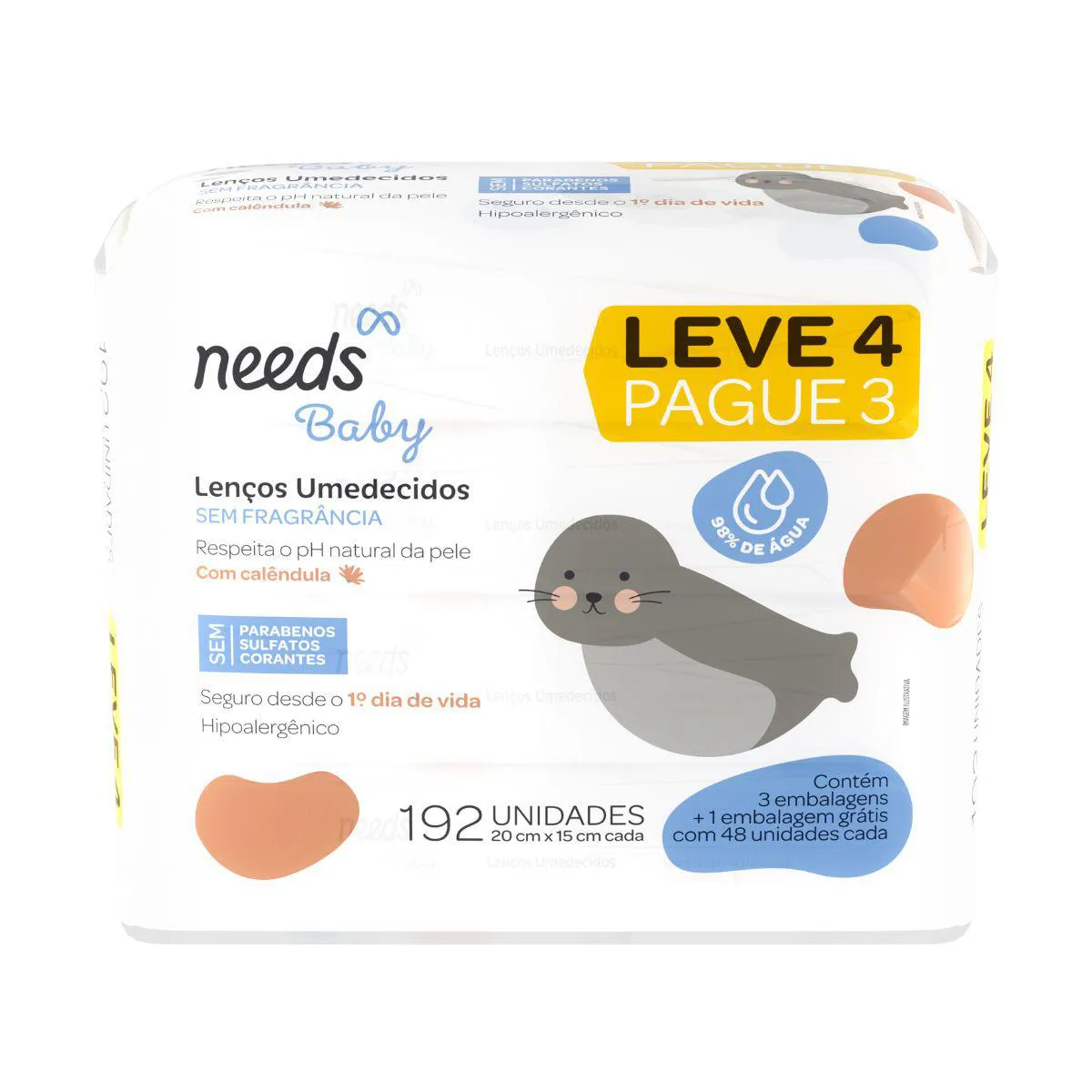 Lenço Umedecido Needs Baby Sem Fragrância 192 Unidades — Needs | Farmácia Resyla