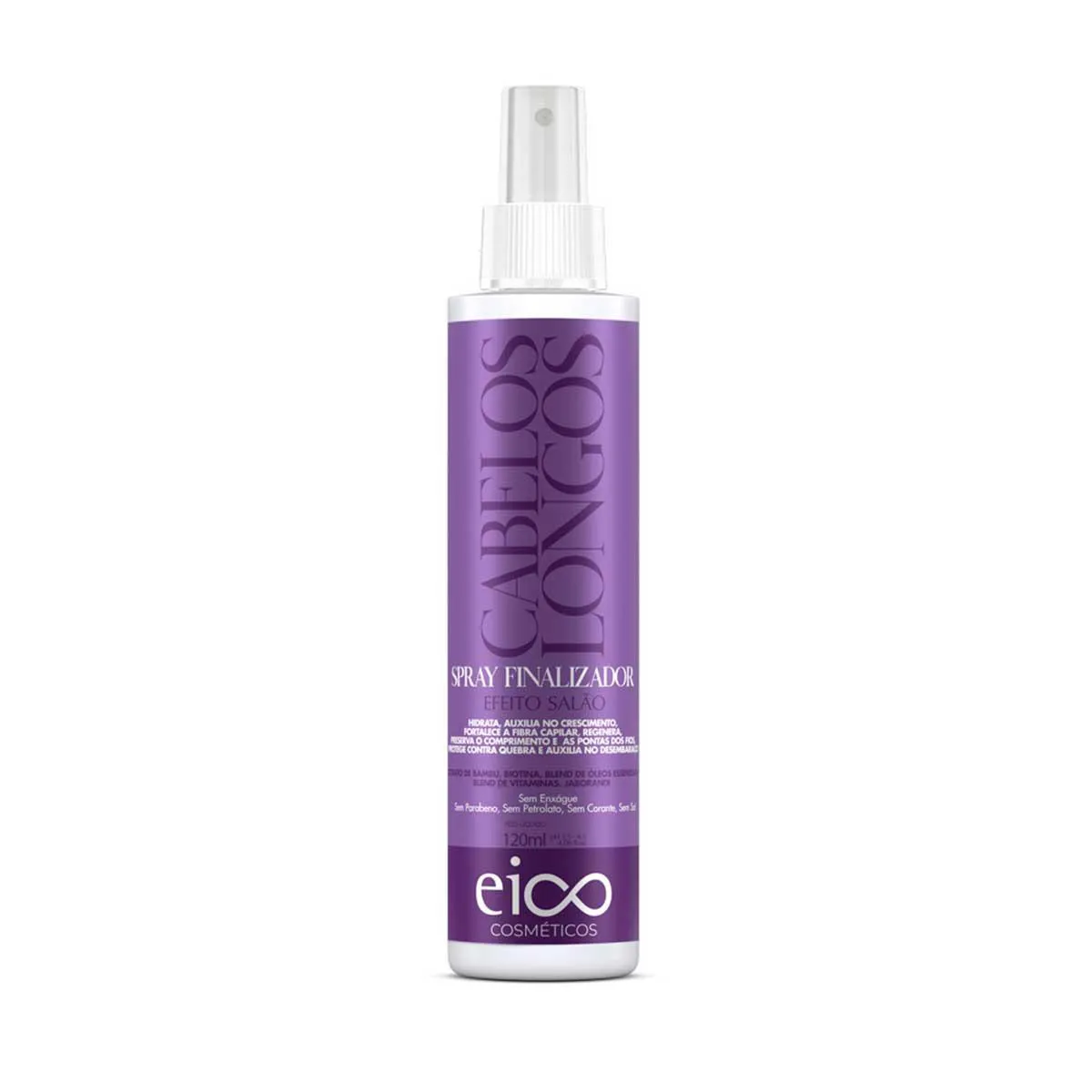 Spray Finalizador Cabelo Longo Eico Cabelos Longos 120ml — | Farmácia Resyla