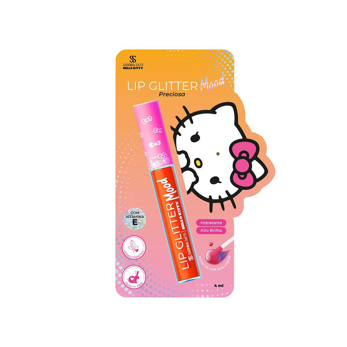 Lip Glitter Mood Sabrina Sato Hello Kitty - Preciosa 4ml — | Farmácia Resyla