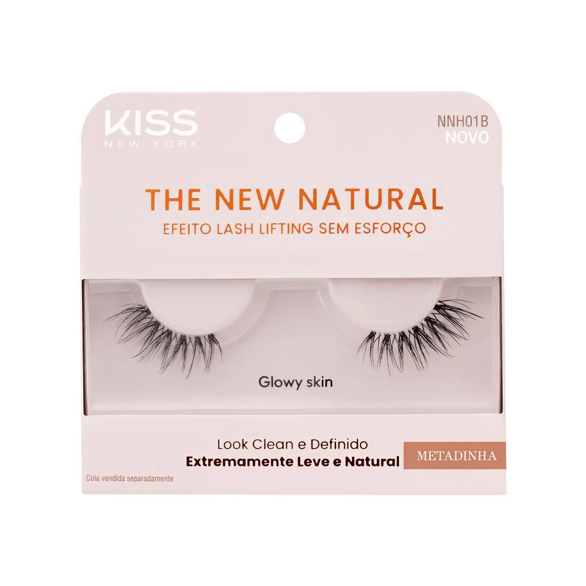Cílios Postiços Kiss NY The New Natural Metadinha Glowy Skin 1 par — Kiss | Farmácia Resyla