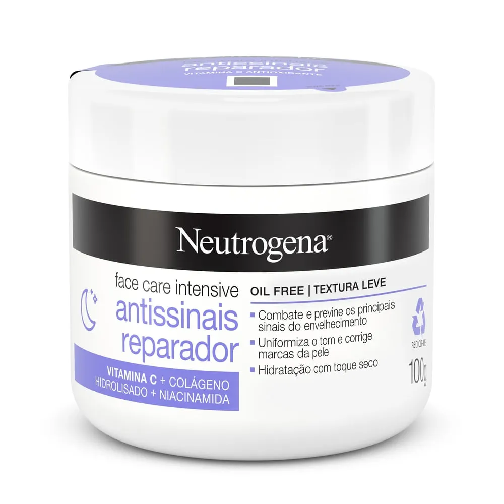Hidratante Facial Neutrogena Face Care Intensive Antissinais Reparador - 100g — Neutrogena | Farmácia Resyla