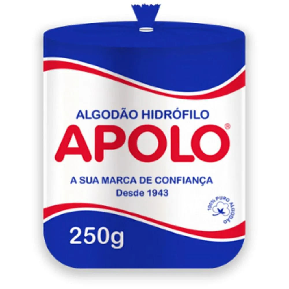 Algodão Hidrófilo Apolo Rolo 250g - Unidade — Apolo | Farmácia Resyla