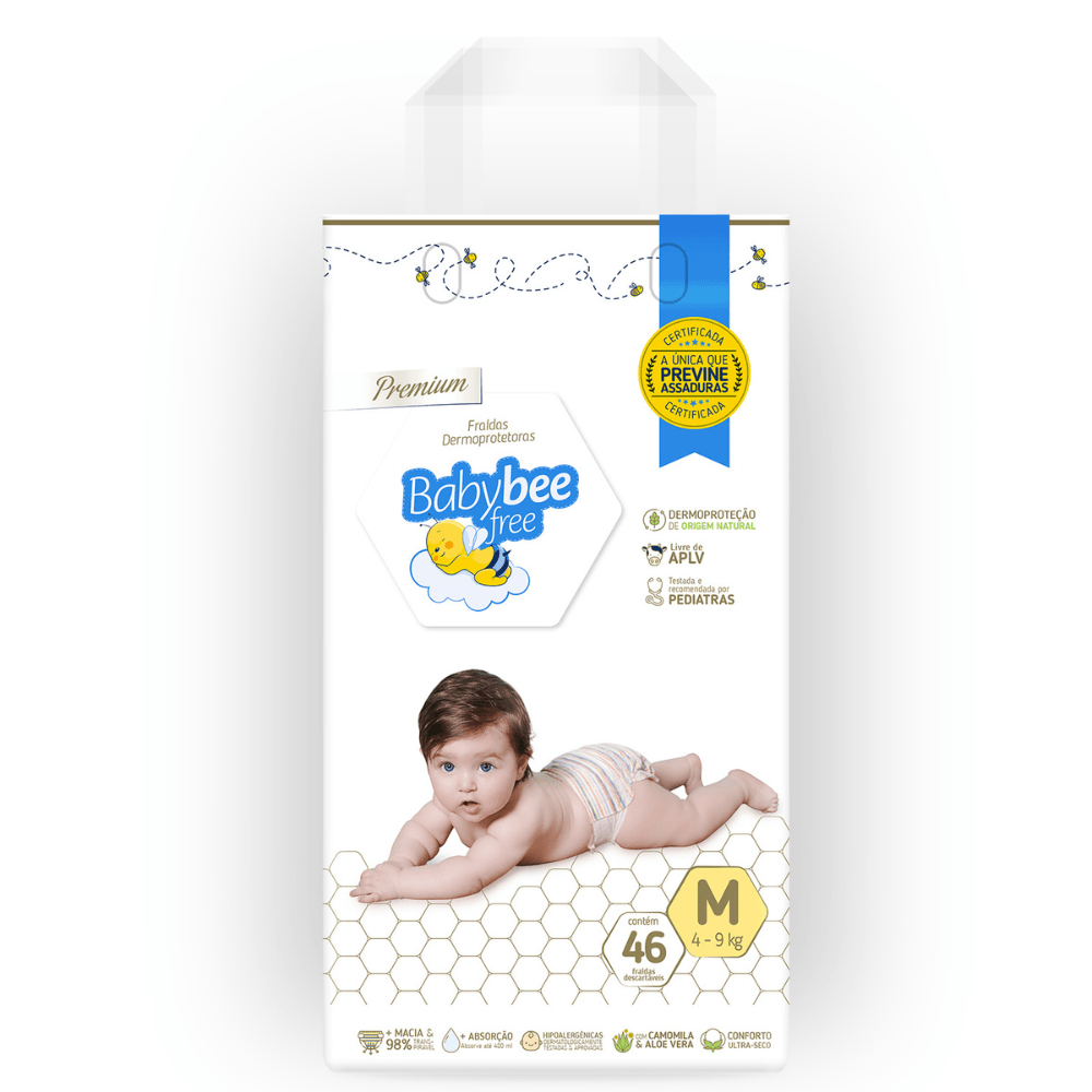 Fralda Baby Bee Free Dermoprotetora M Com 46 Unidades — | Farmácia Resyla