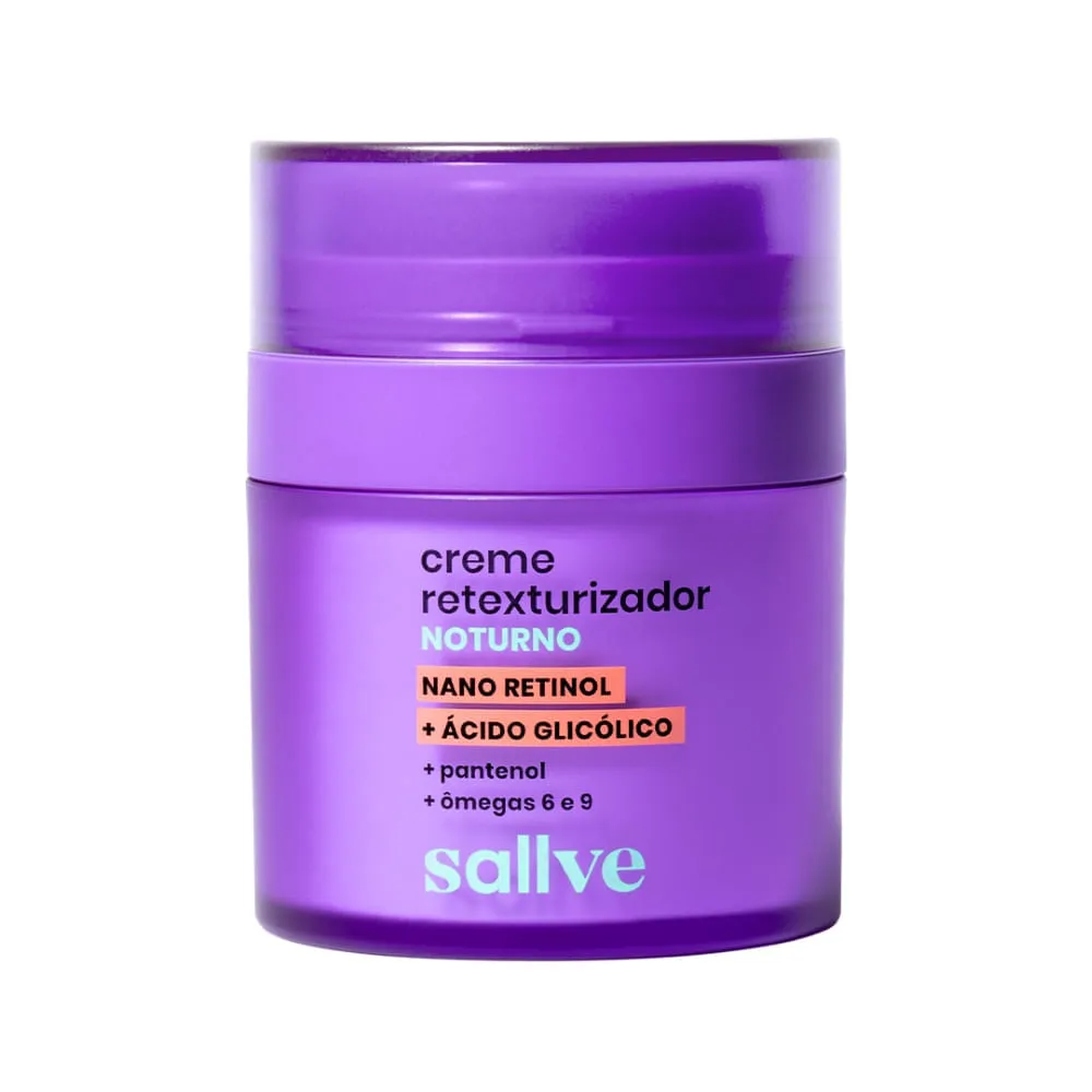 Creme Retexturizador Noturno Sallve 30gr — Sallve | Farmácia Resyla