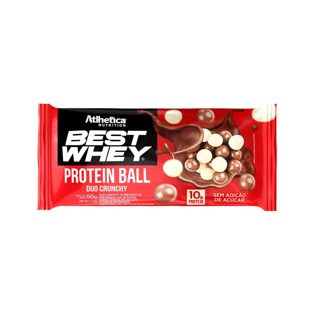 Best Whey Protein Ball Duo Crunchy Atlhetica Nutrition 50g — | Farmácia Resyla
