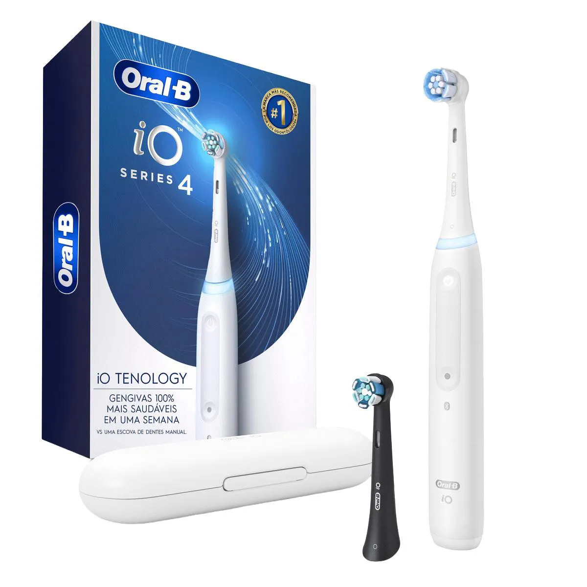 Escova de Dente Elétrica Oral B IO Series 4 1 Cabo + 2 Refis — | Farmácia Resyla