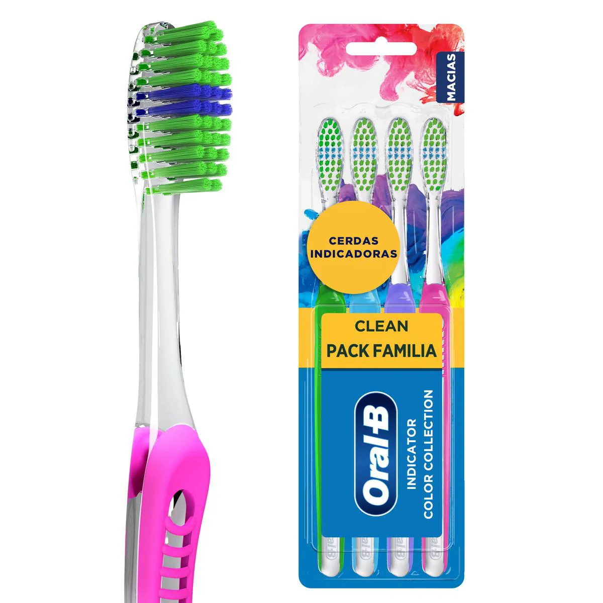 Escova de Dente Oral-B Indicator Color Collection 4 unidades — Oral-B | Farmácia Resyla