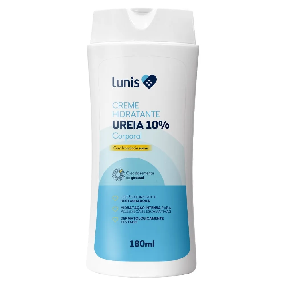Creme Hidratante Corporal Ureia 10% Lunis 180ml — | Farmácia Resyla