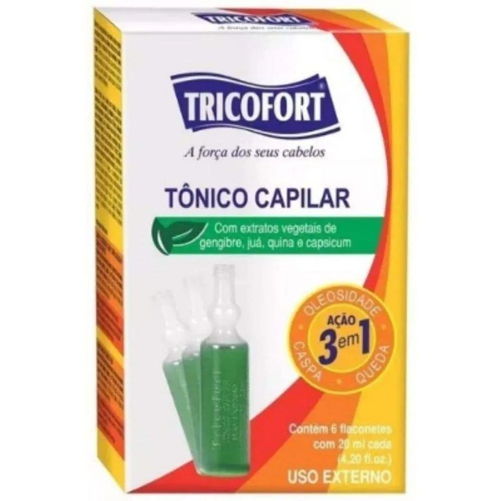 Tônico Capilar Tricofort 6 Ampolas 20ml — | Farmácia Resyla