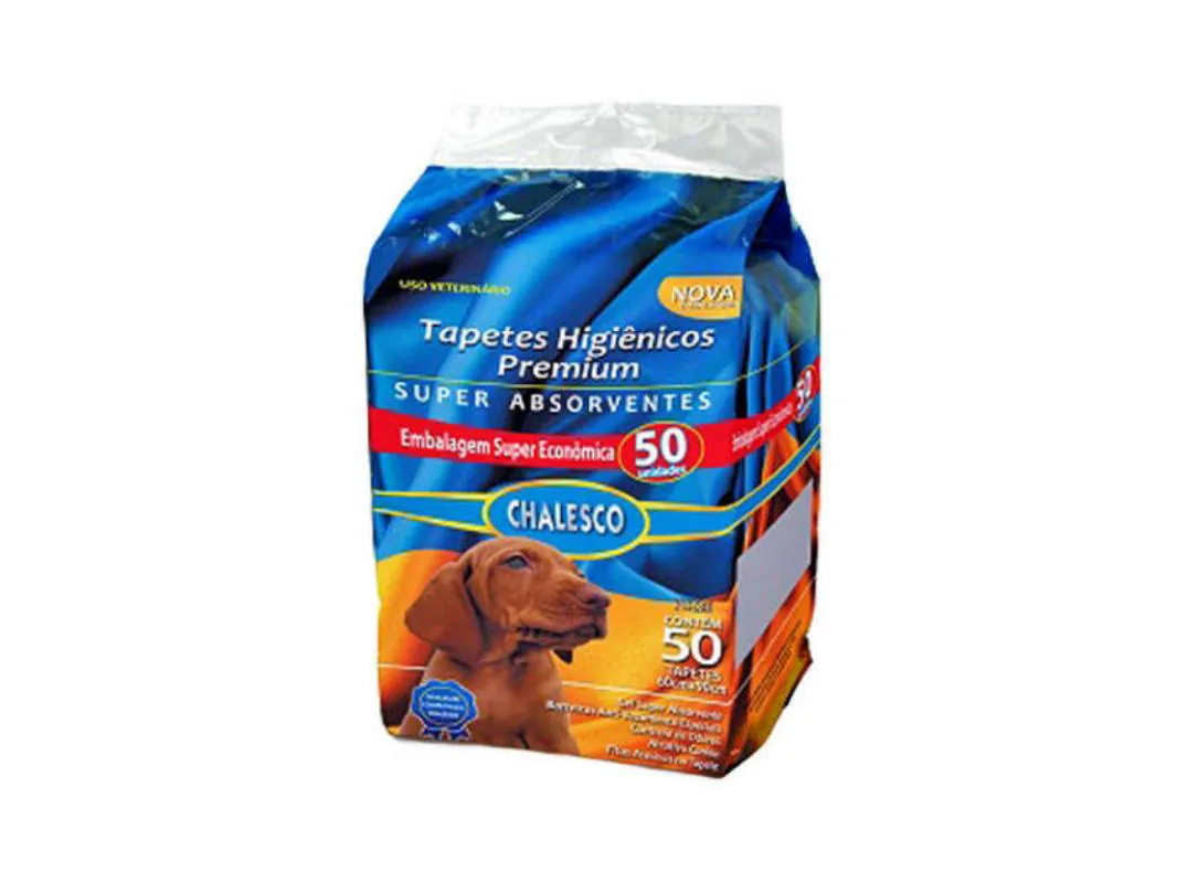 Tapete Higiênico Chalesco -c/50 unidades 60cm X 90cm — | Farmácia Resyla