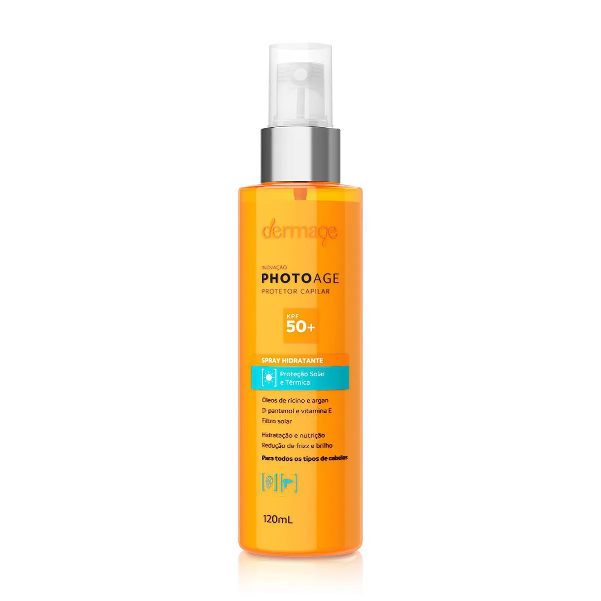 Protetor Solar Capilar Dermage Photoage 120ml — Dermage | Farmácia Resyla
