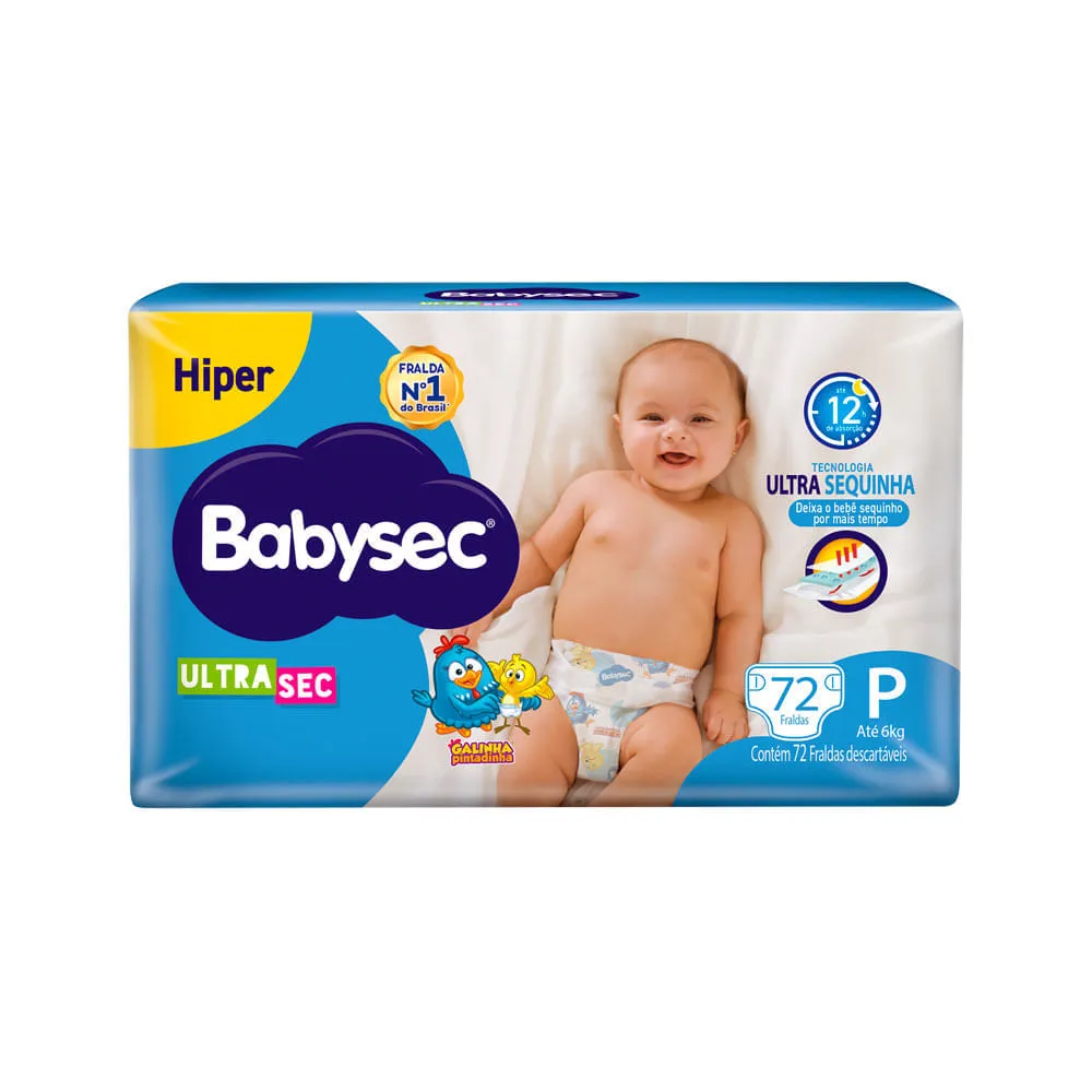 Fralda Babysec Galinha Pintadinha Ultrasec Hiper P Com 72 Unidades — | Farmácia Resyla