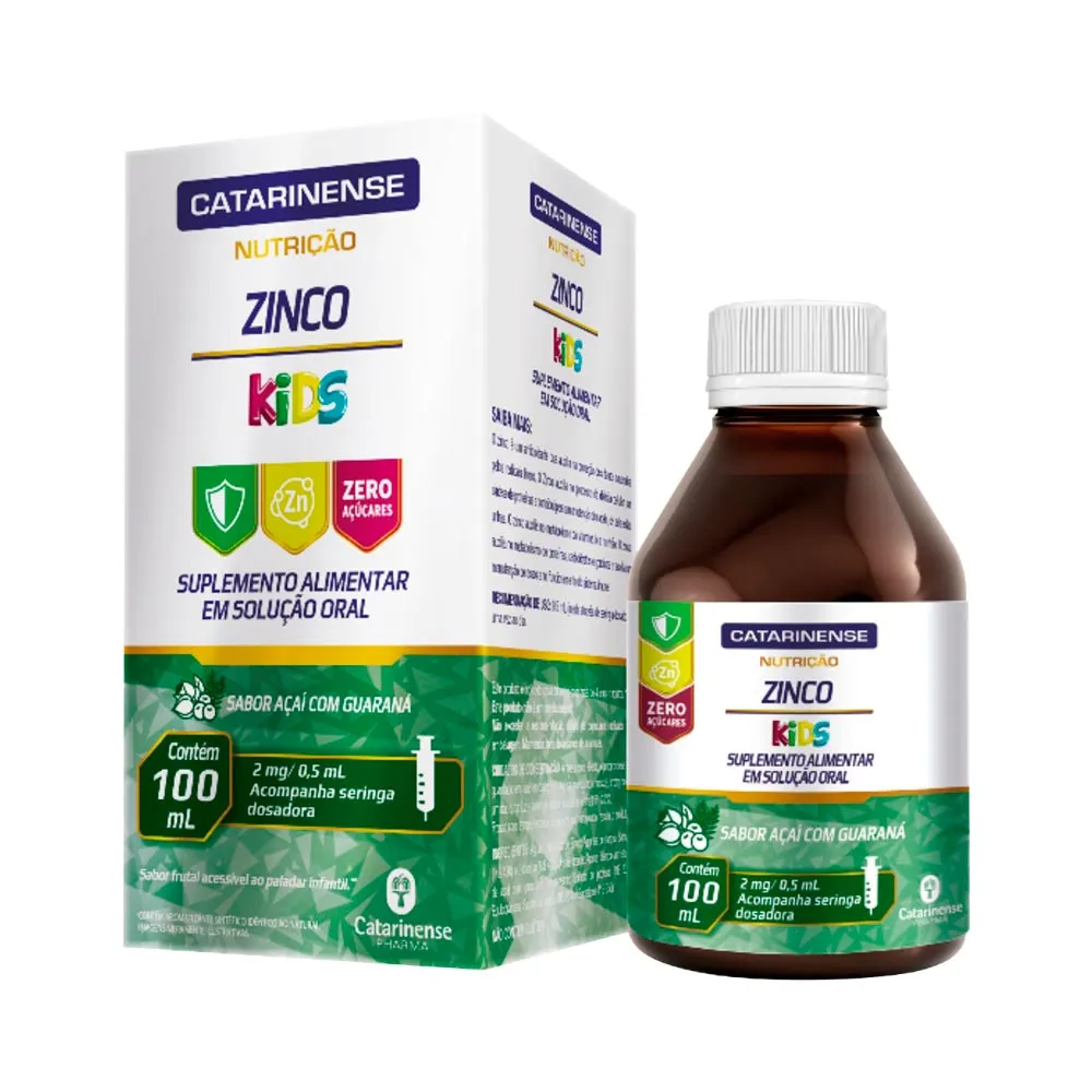 Zinco Kids Catarinense 100ml Solucao Oral 2mg/0,5ml Acai Com Guarana — | Farmácia Resyla