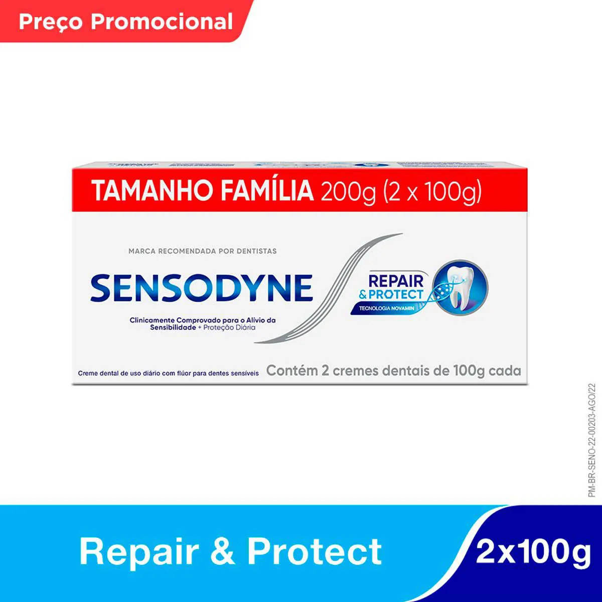 Creme Dental Sensodyne Repair & Protect 100g 2 unidades — Sensodyne | Farmácia Resyla