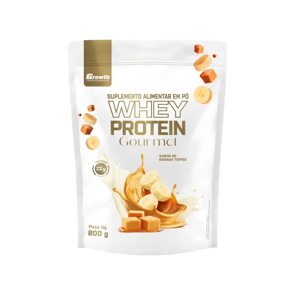Growth Whey Gourmet 800g (Banana Toffee) — Growth | Farmácia Resyla