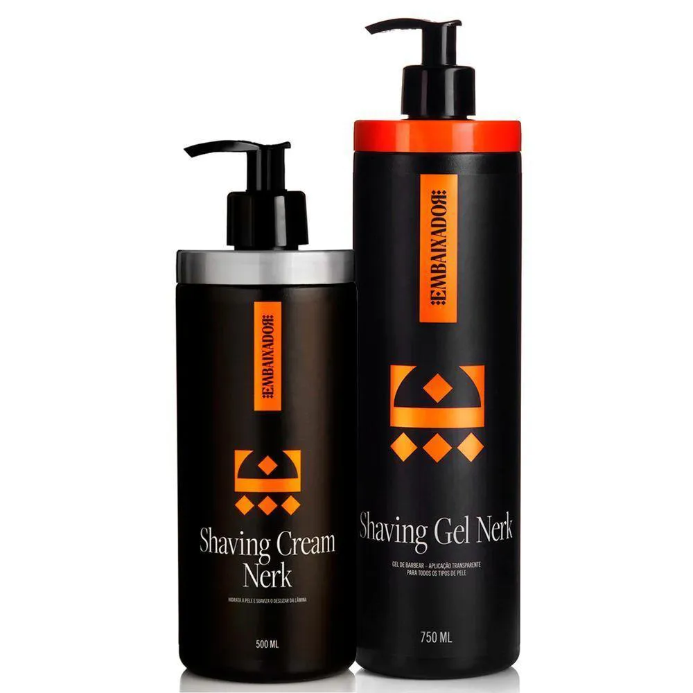 Shaving Gel Nerk + Shaving Cream Nerk Embaixador 750ml — | Farmácia Resyla