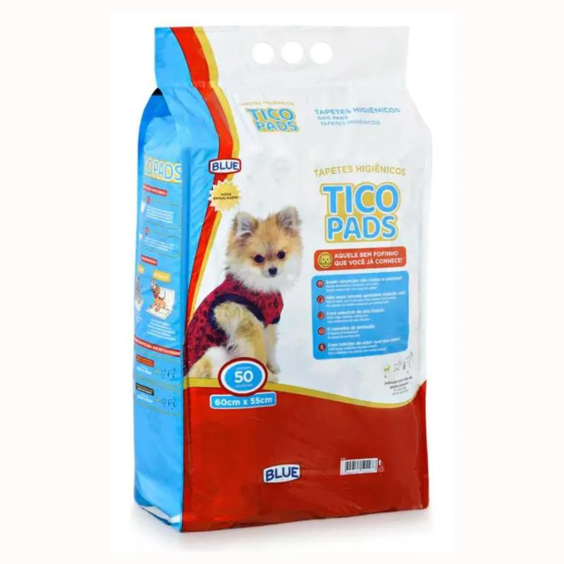 Tapete Higiênico Tico Pads com 50 Unidades de 60X55Cm — | Farmácia Resyla