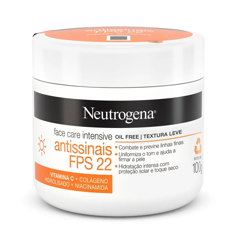 Hidratante Facial Neutrogena Face Care Antissinais Dia Fps22 - 100g — Neutrogena | Farmácia Resyla