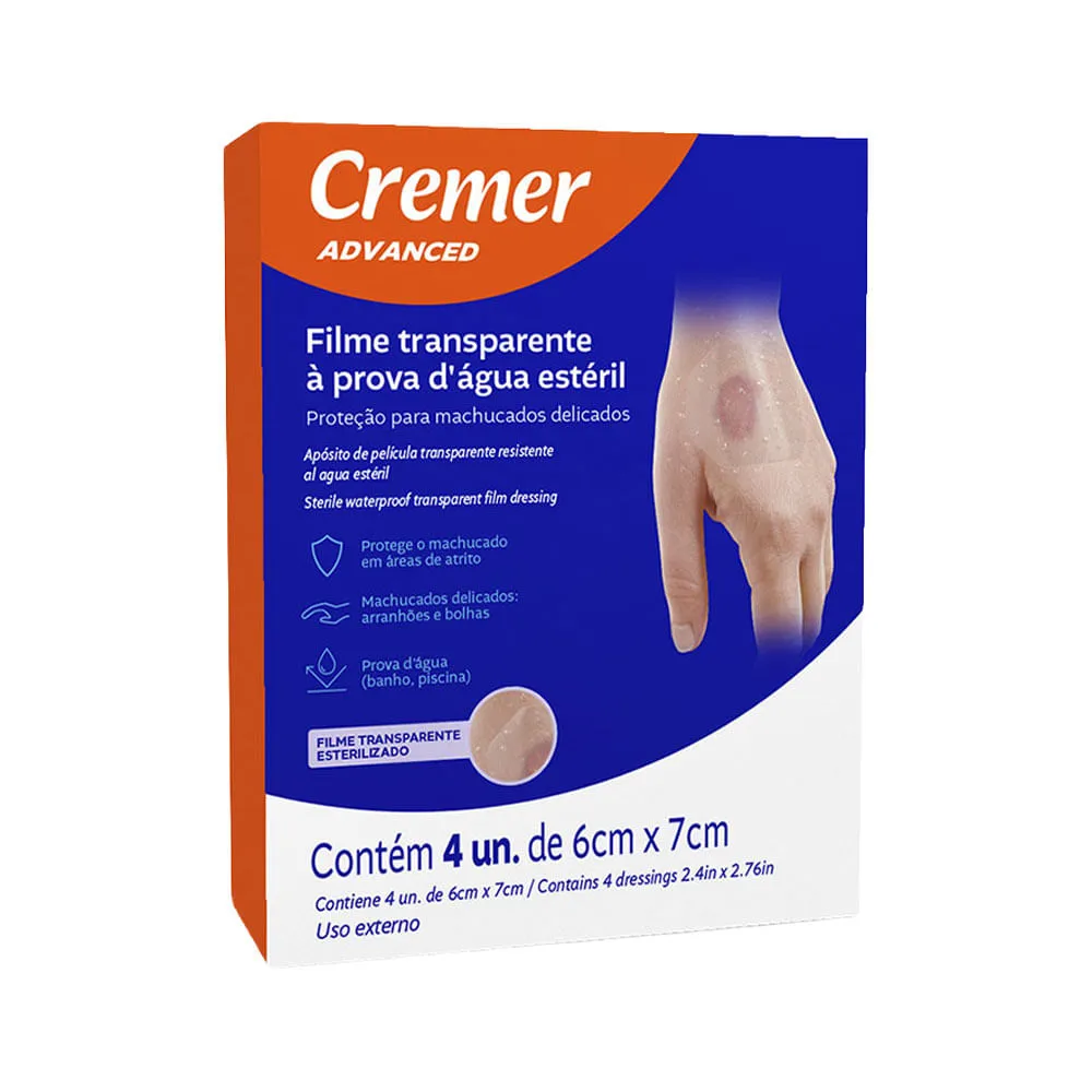 Curativo Filme Cremer Advanced Transparente A Prova D'agua 4 Unidades — Cremer | Farmácia Resyla