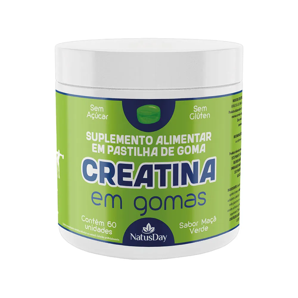 Suplemento Alimentar Creatina Natusday Com 60 Gomas Maca Verde — | Farmácia Resyla