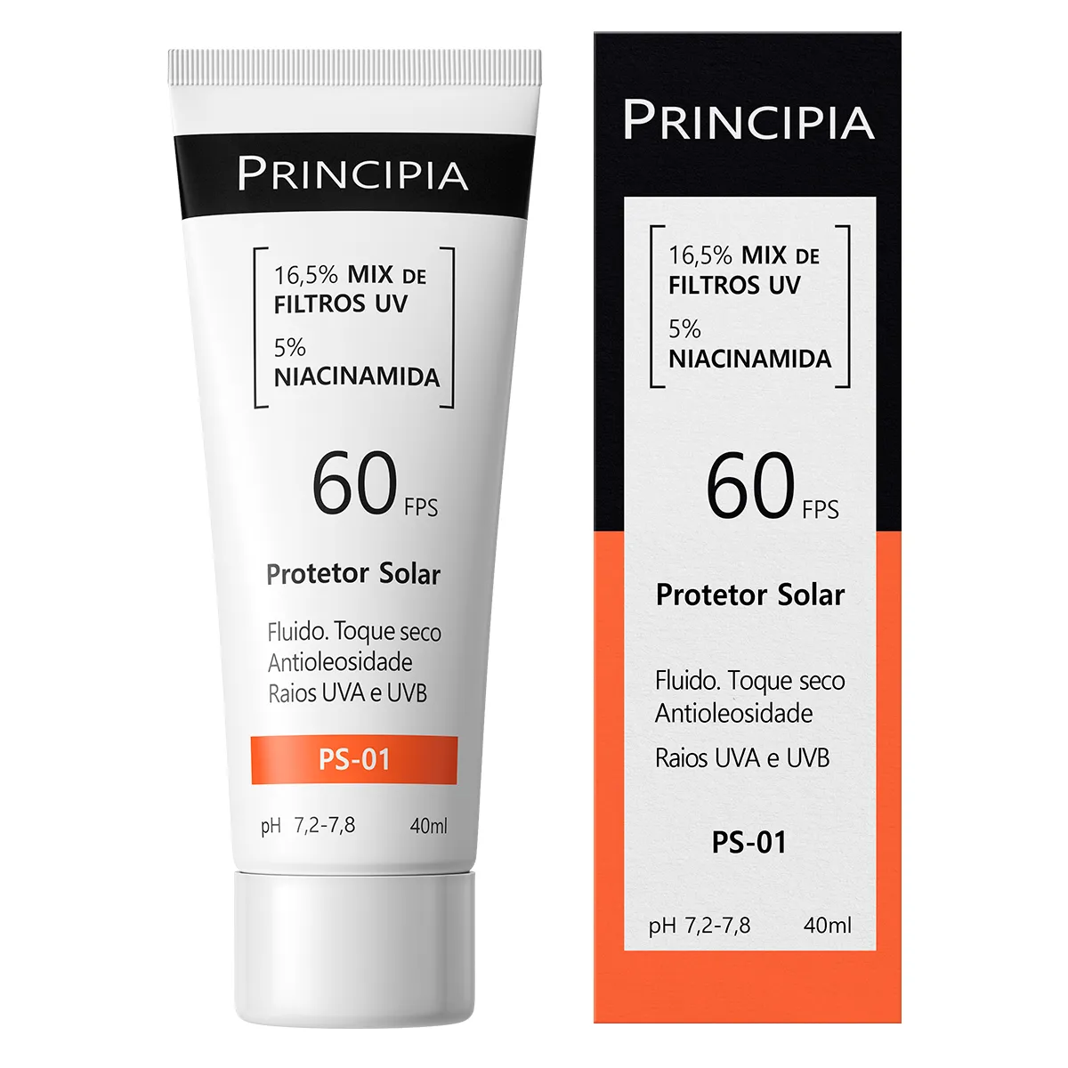Protetor Solar Principia Skincare PS-01 FPS 60 40ml — Principia | Farmácia Resyla